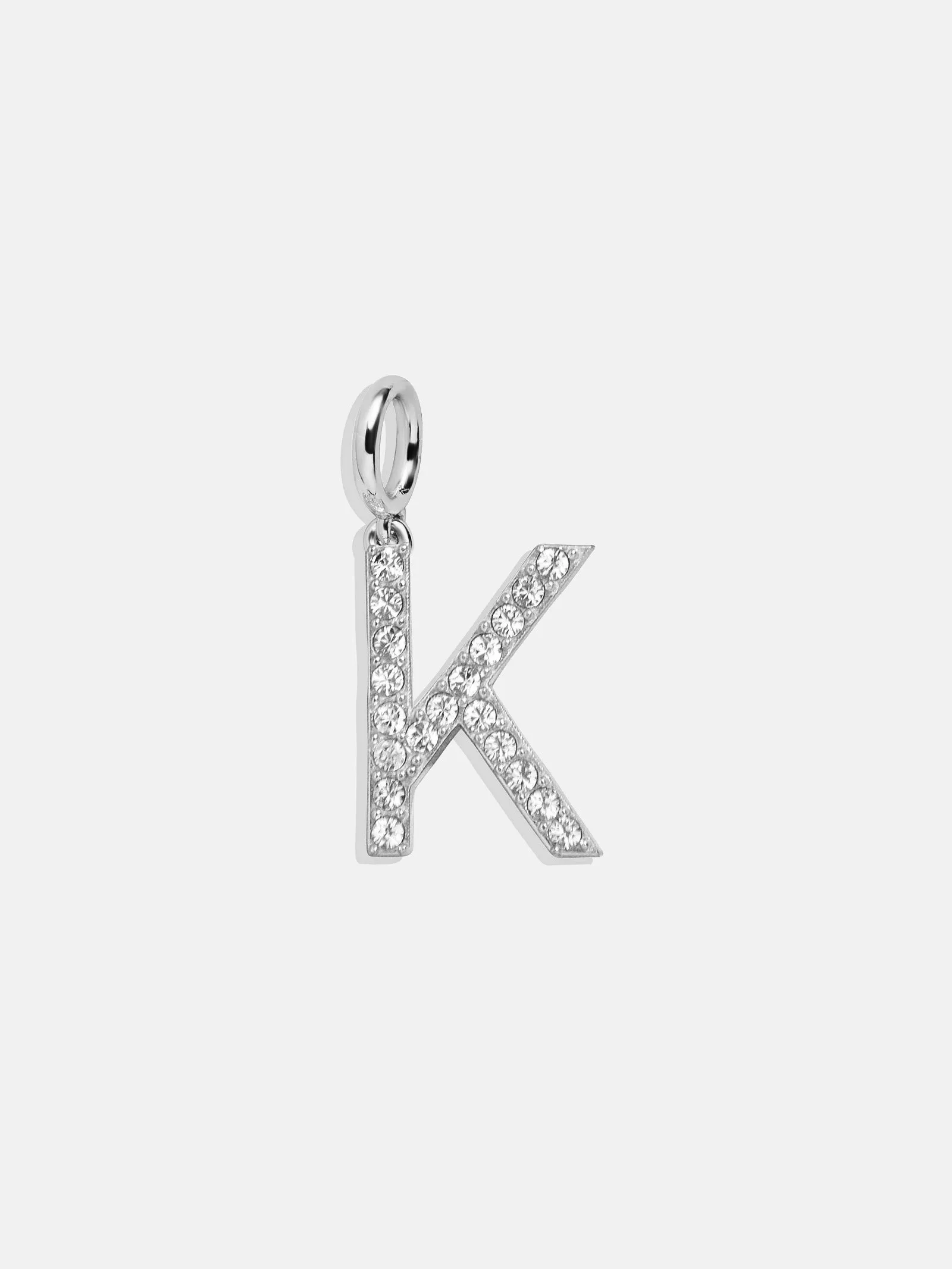 Silver Pave Initial Cluster Charm - K sold by BaubleBar