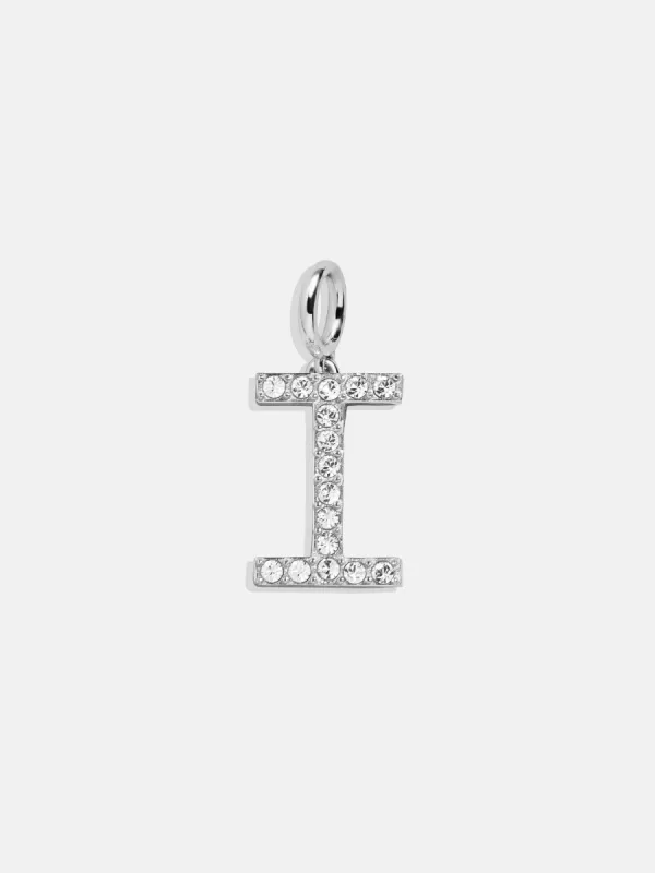 Silver Pave Initial Cluster Charm - I sold by BaubleBar