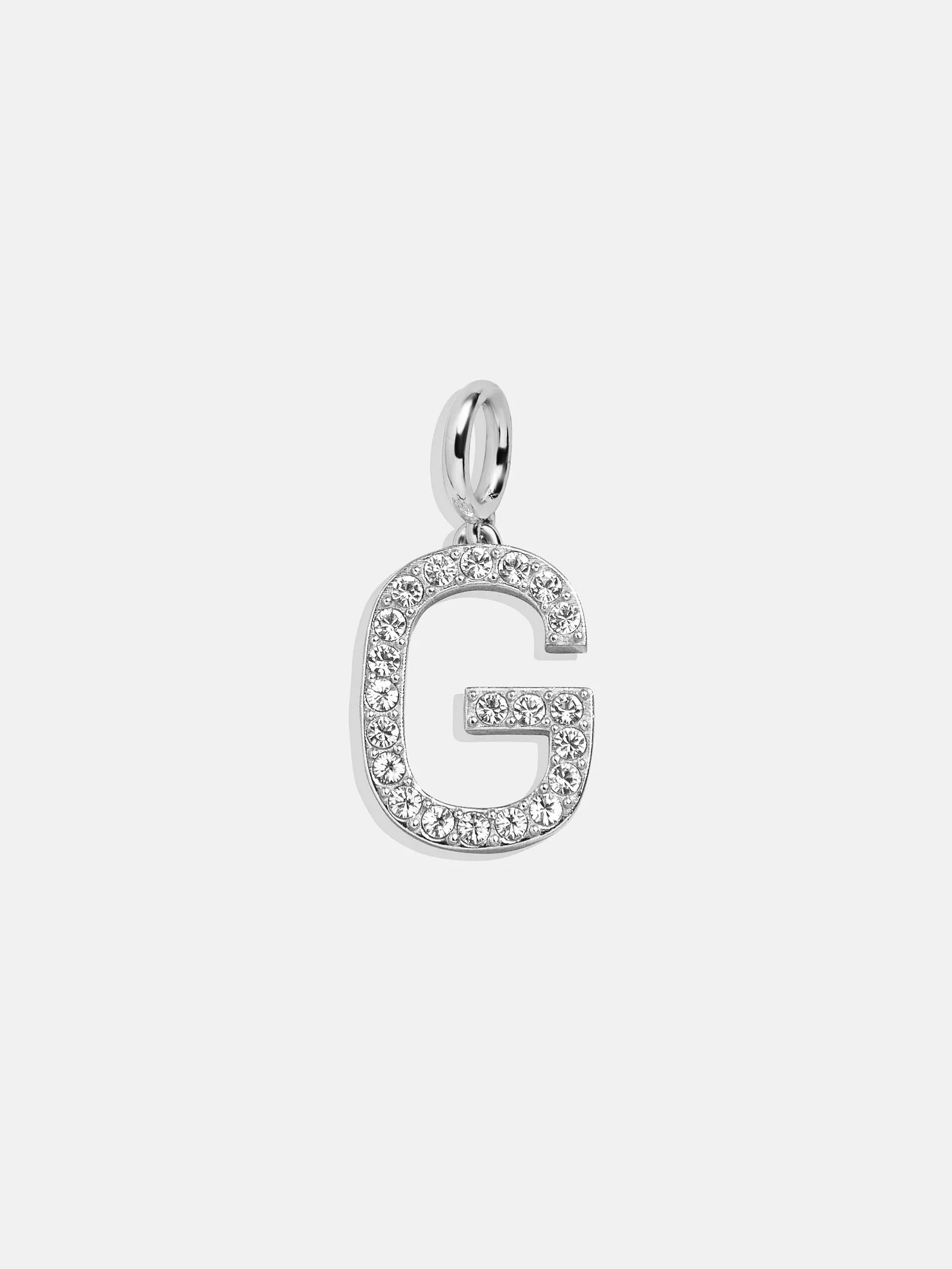 Silver Pave Initial Cluster Charm - G sold by BaubleBar