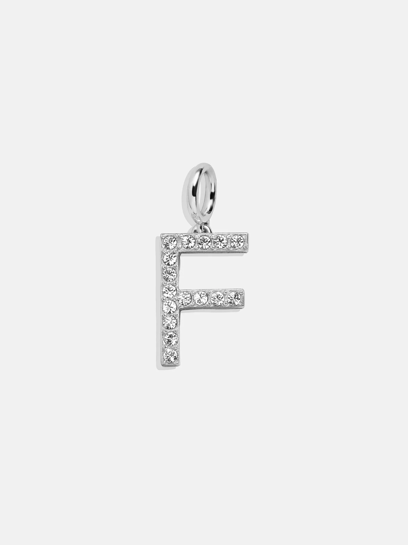 Silver Pave Initial Cluster Charm - F sold by BaubleBar
