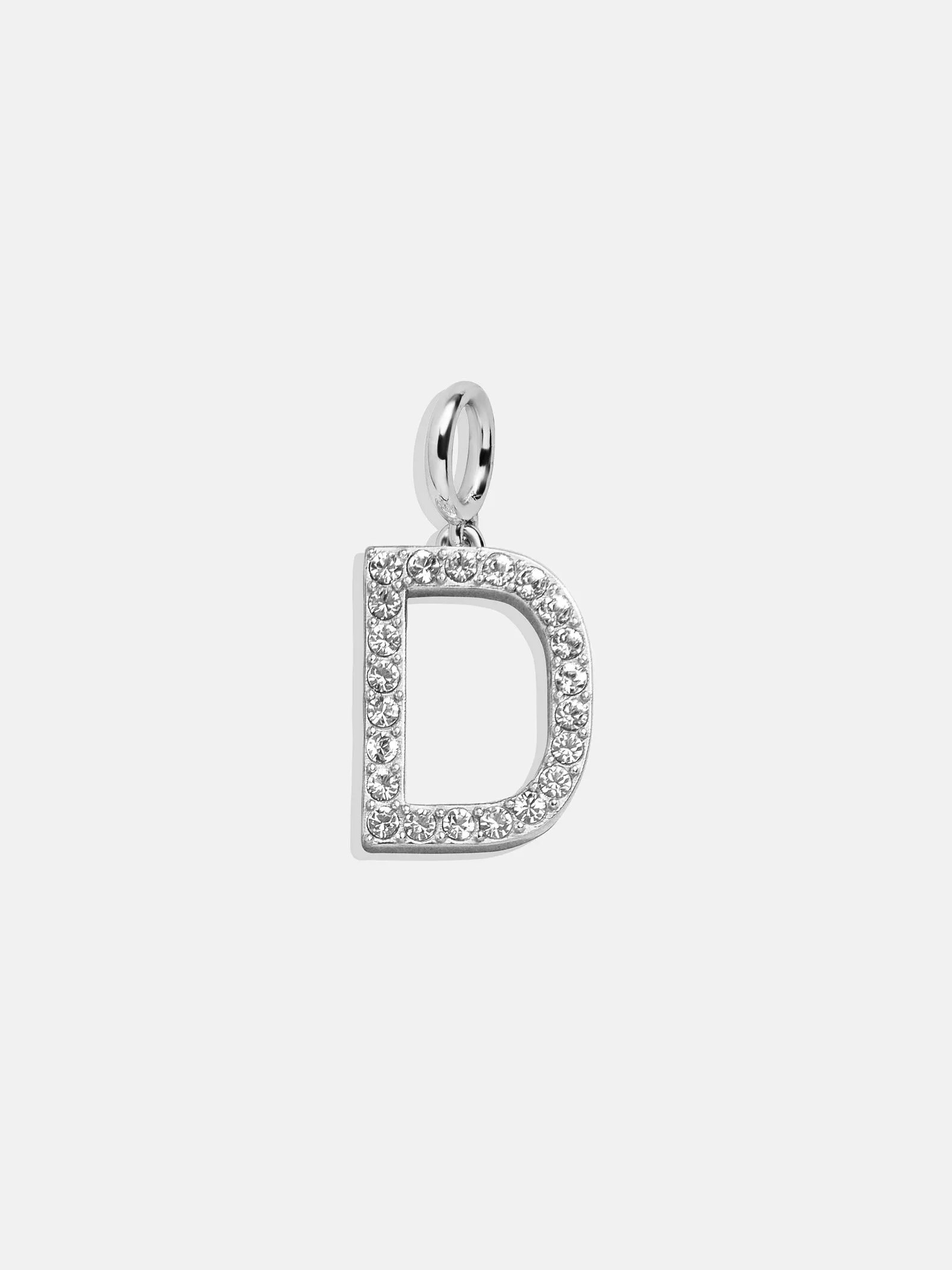 Silver Pave Initial Cluster Charm - D sold by BaubleBar