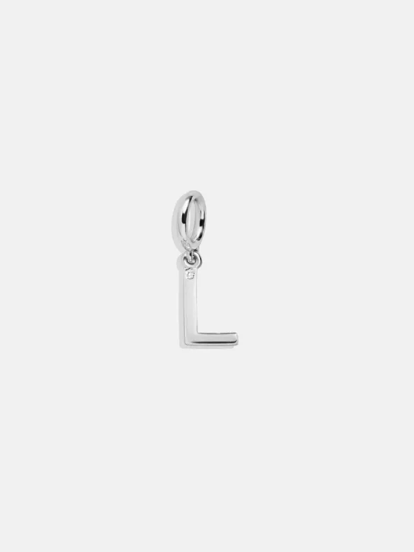 Classic Silver Initial Cluster Charm - L sold by BaubleBar