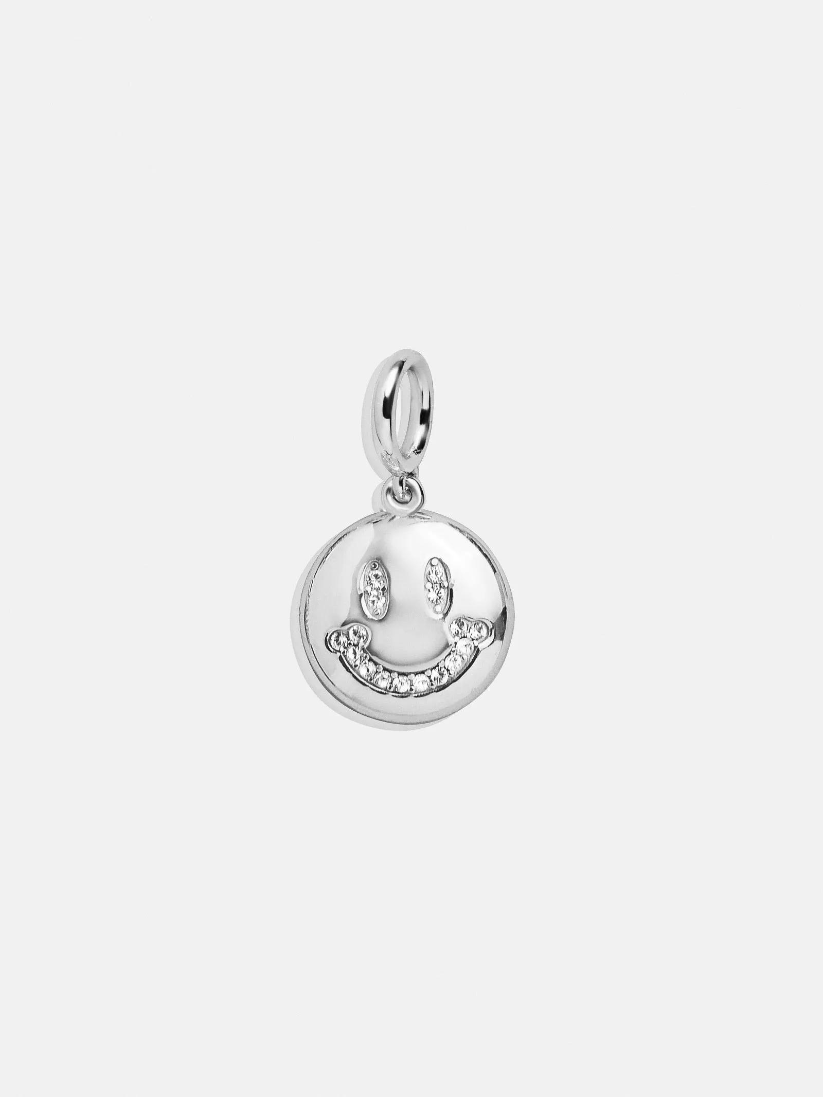 Pave Smiley Charm - Silver sold by BaubleBar