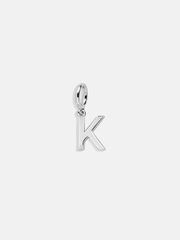Classic Silver Initial Cluster Charm - K sold by BaubleBar