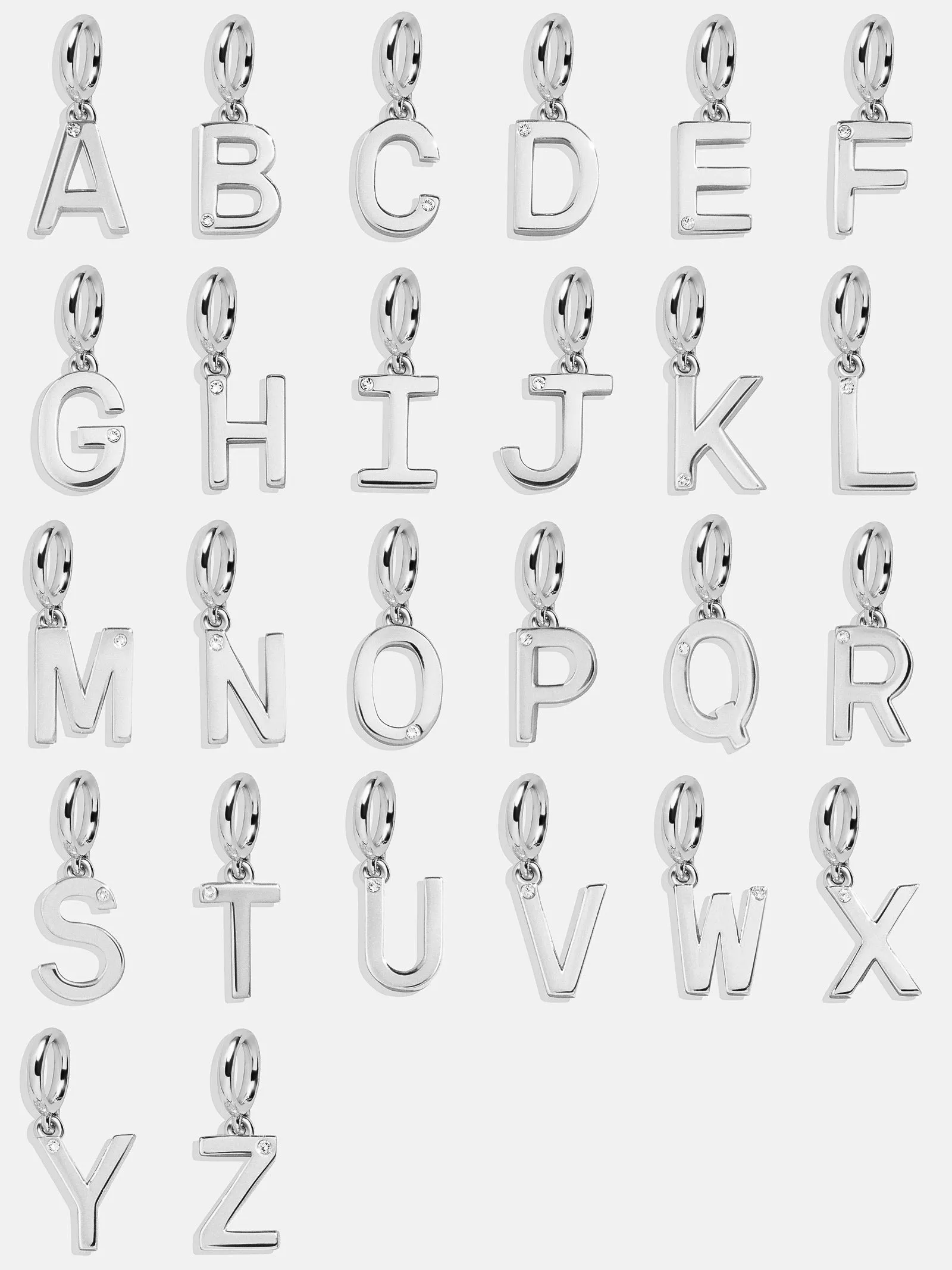 Classic Silver Initial Cluster Charm - J sold by BaubleBar product image thumbnail 2