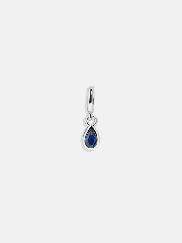 Silver Birthstone Cluster Charm - Sapphire sold by BaubleBar