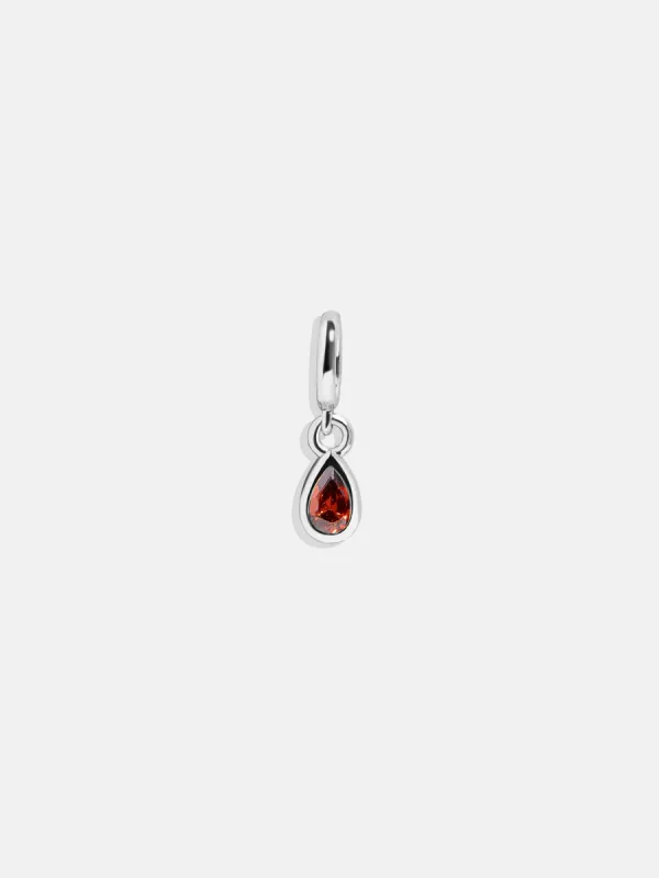Silver Birthstone Cluster Charm - Ruby sold by BaubleBar