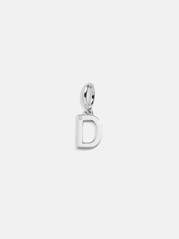 Classic Silver Initial Cluster Charm - D sold by BaubleBar