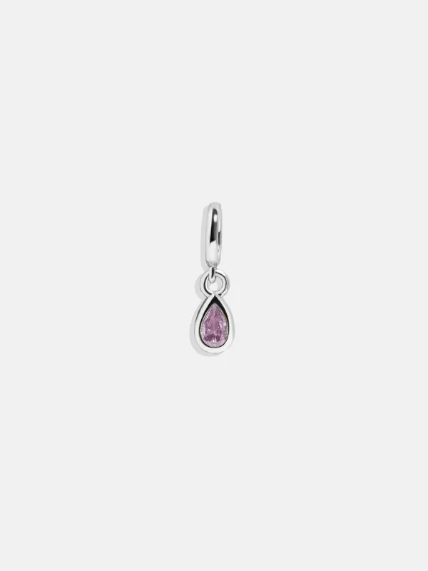 Silver Birthstone Cluster Charm - Light Amethyst sold by BaubleBar