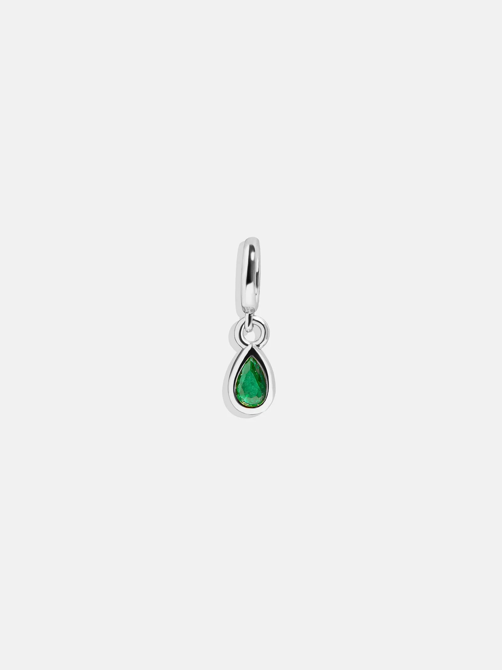Silver Birthstone Cluster Charm - Emerald sold by BaubleBar