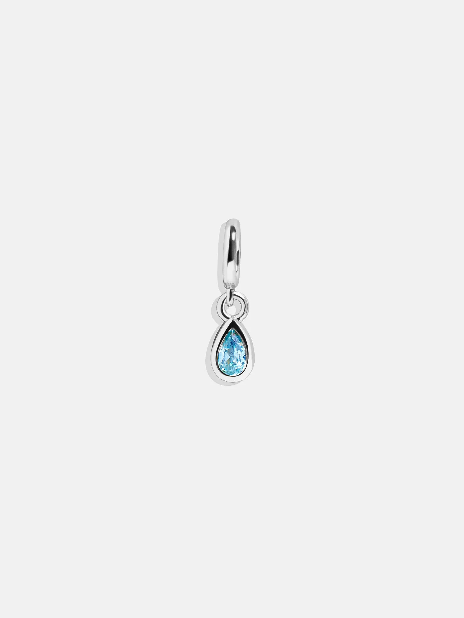 Silver Birthstone Cluster Charm - Blue Zircon sold by BaubleBar