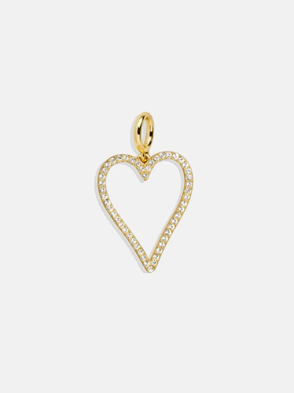 Heart Cluster Charm - Heart Pave Outline made by BaubleBar