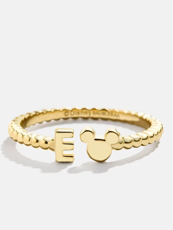 Disney Mickey Mouse 18K Gold Plated Sterling Silver Custom Ring - Gold/Pavé sold by BaubleBar