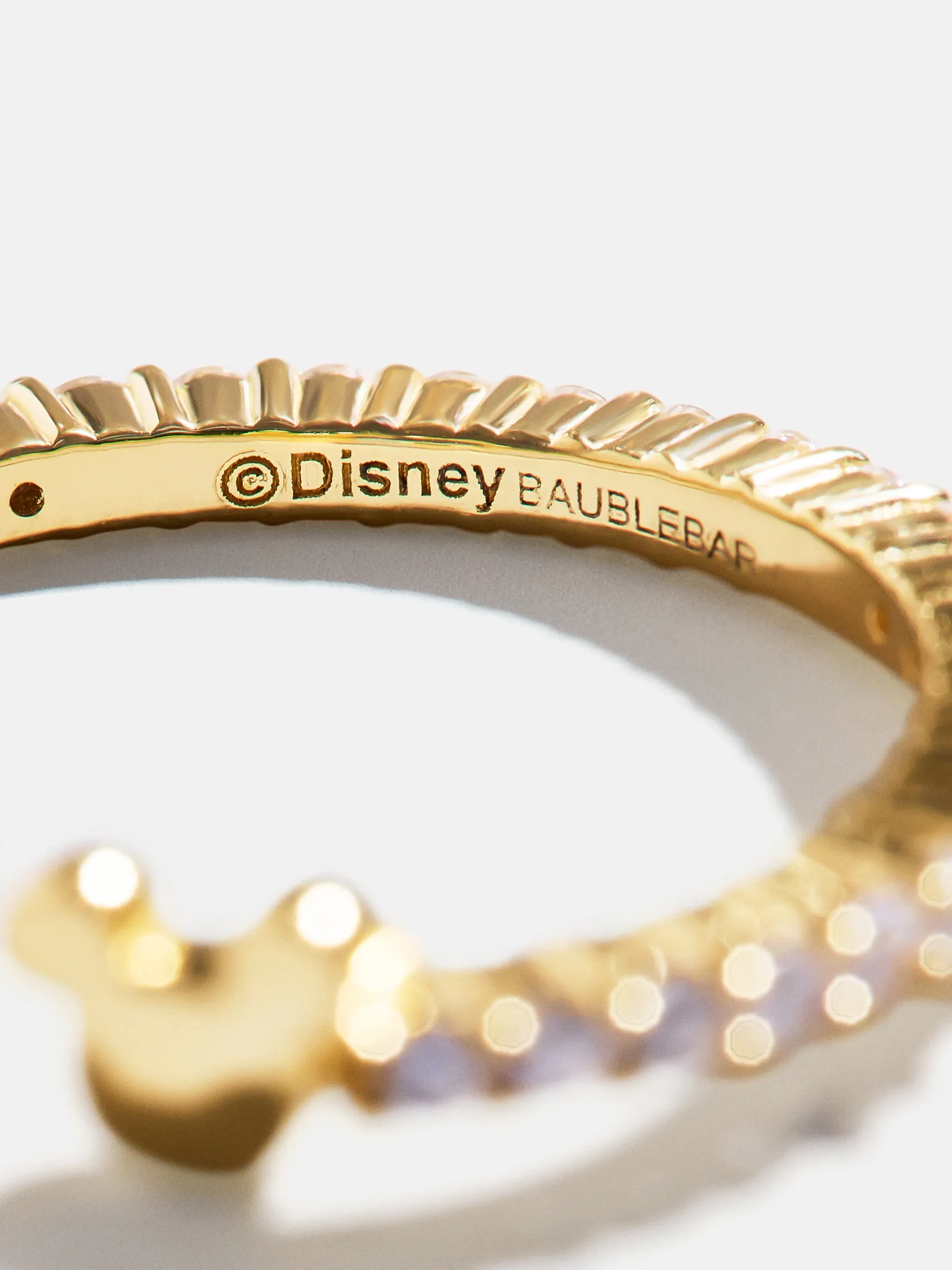 Disney Mickey Mouse 14K Gold Plated Sterling Silver Custom Ring - Gold/Pavé sold by BaubleBar product image thumbnail 3