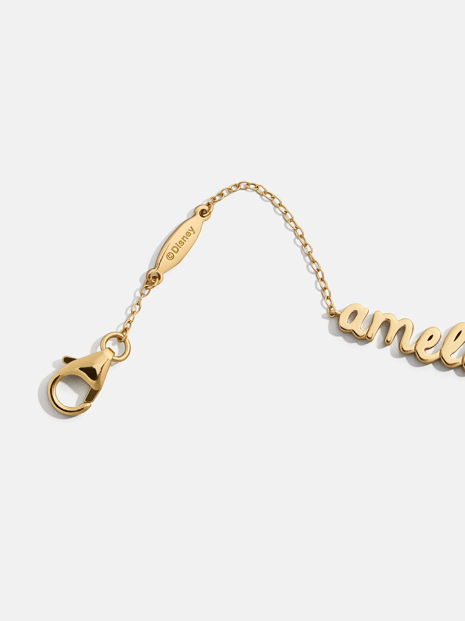 Disney Mickey Mouse 18K Gold Plated Sterling Silver Custom Nameplate Bracelet - Gold sold by BaubleBar product image thumbnail 4