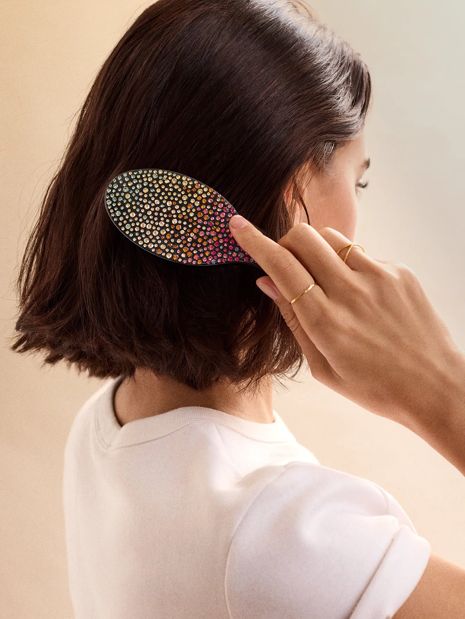 Sparkle Black Hair Brush - Black/Multi sold by BaubleBar product image thumbnail 2