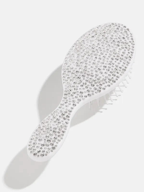 Sparkle White Hair Brush - White/Clear sold by BaubleBar