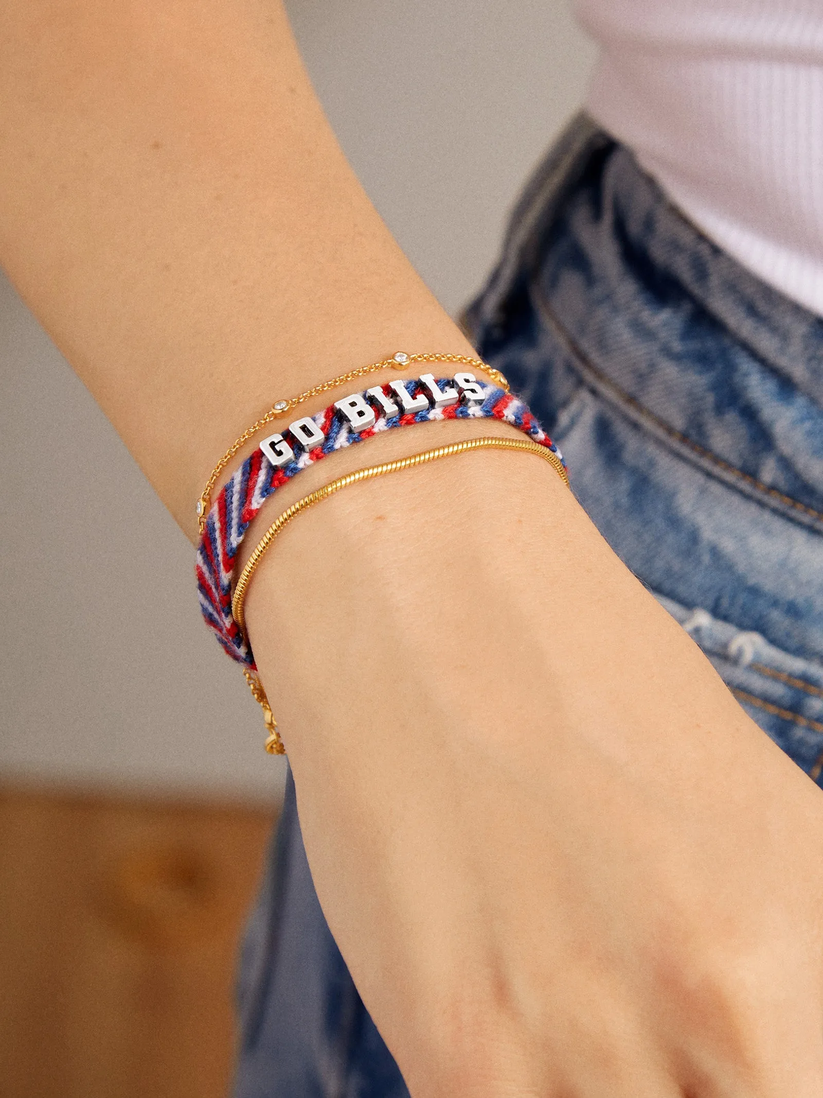Buffalo Bills NFL Woven Friendship Bracelet - Buffalo Bills sold by BaubleBar product image thumbnail 2