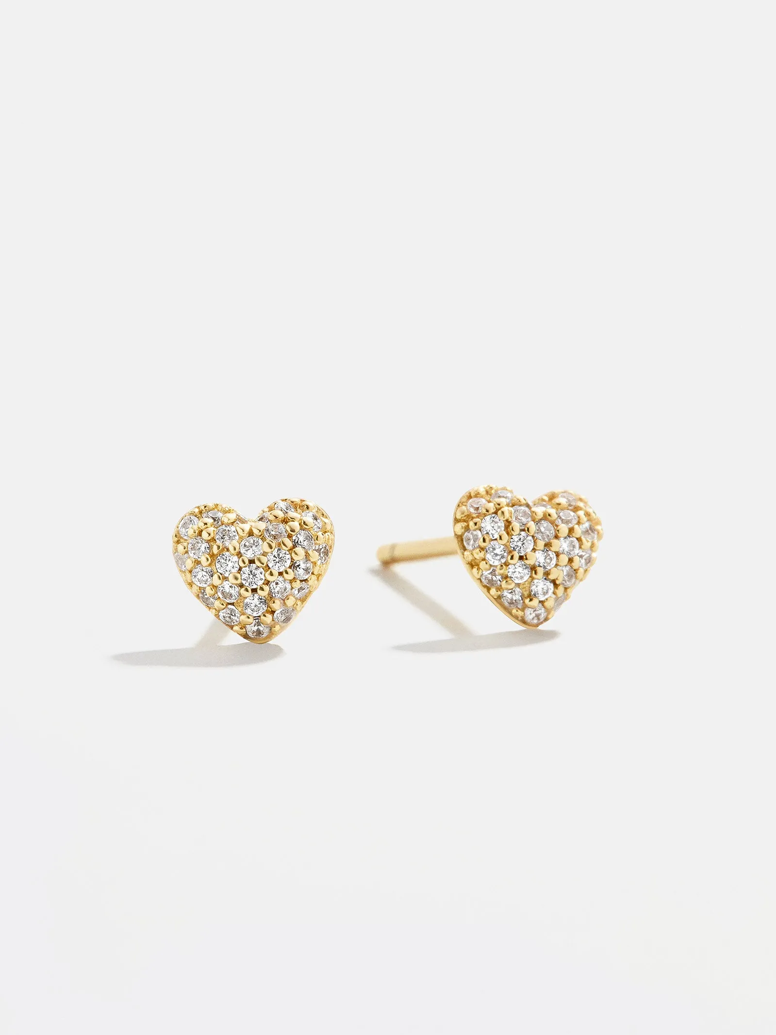 Adrianna 18K Gold Earrings - Pavé Heart sold by BaubleBar product image thumbnail 3