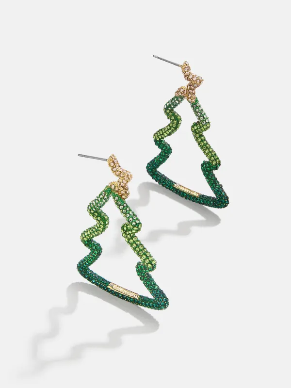 Spruce It Up Earrings - Outline Christmas Tree sold by BaubleBar