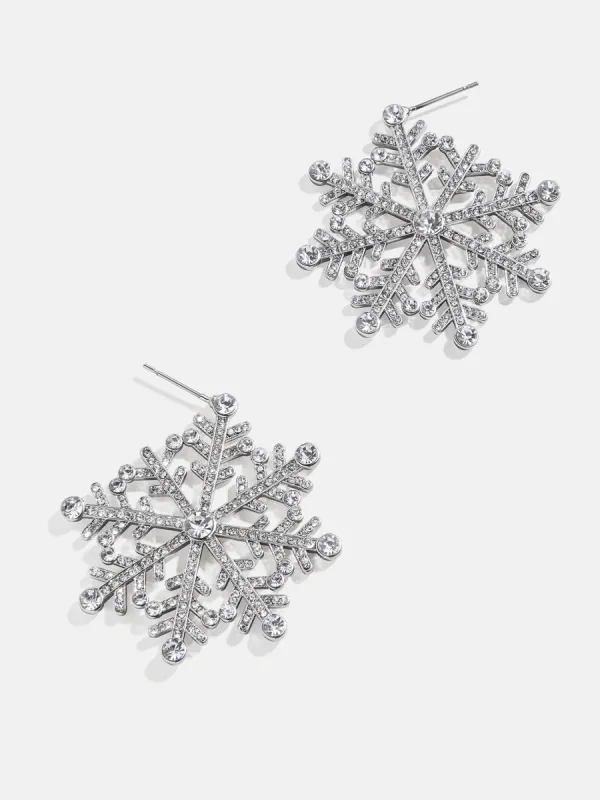 Snow What You Got Earrings - Statement Snowflake sold by BaubleBar