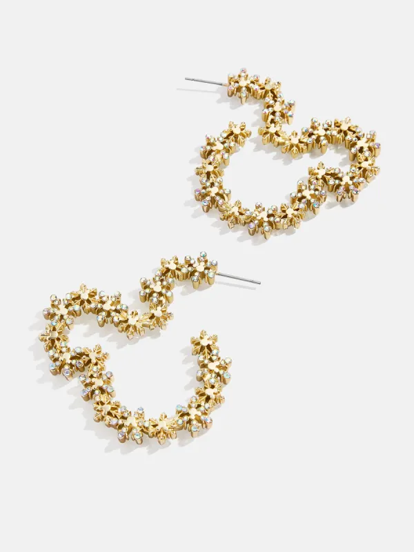 Disney Mickey Mouse Let It Glow Earrings - Statement Snowflake Earrings sold by BaubleBar