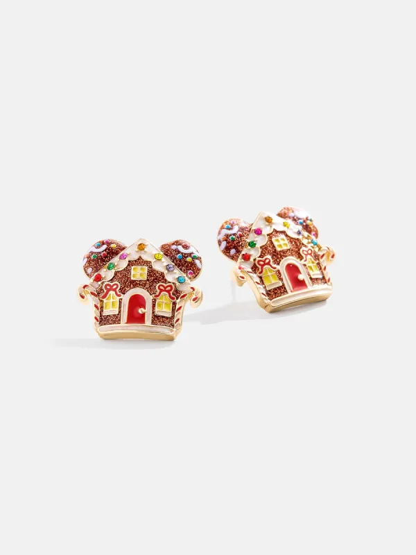 Disney Mickey Mouse Sugar & Spice Gingerbread Earrings - Gingerbread House Delicate Studs sold by BaubleBar