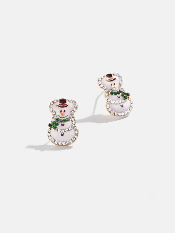 Disney Mickey Mouse Snow Cute Earrings - Snowman Delicate Stud Earrings sold by BaubleBar