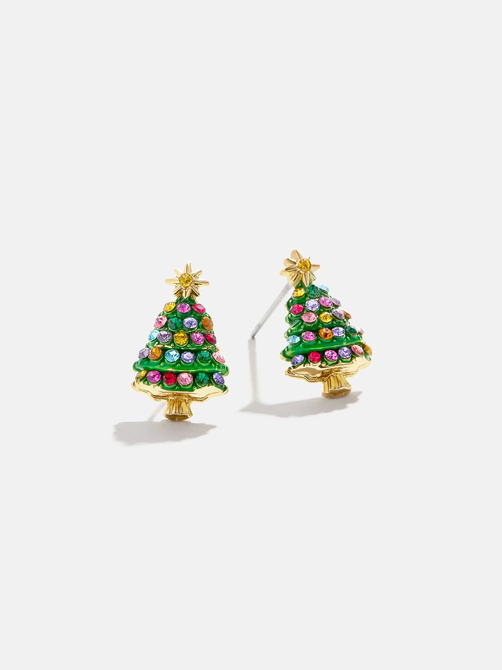 I'm Fir Sure Ready Earrings - Christmas Tree Delicate Stud Earrings sold by BaubleBar