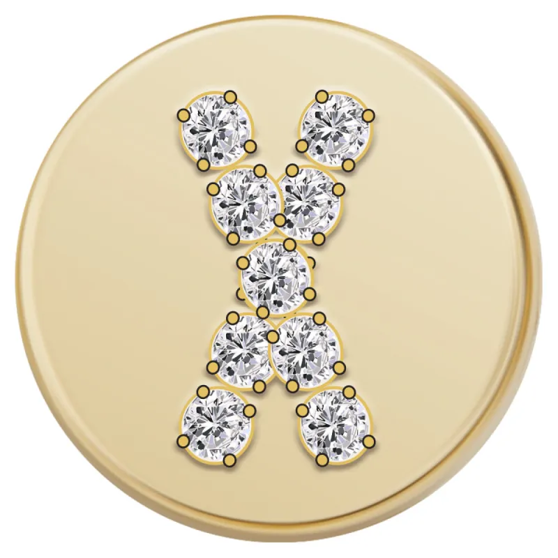 Gold Letter Bead - X sold by BaubleBar