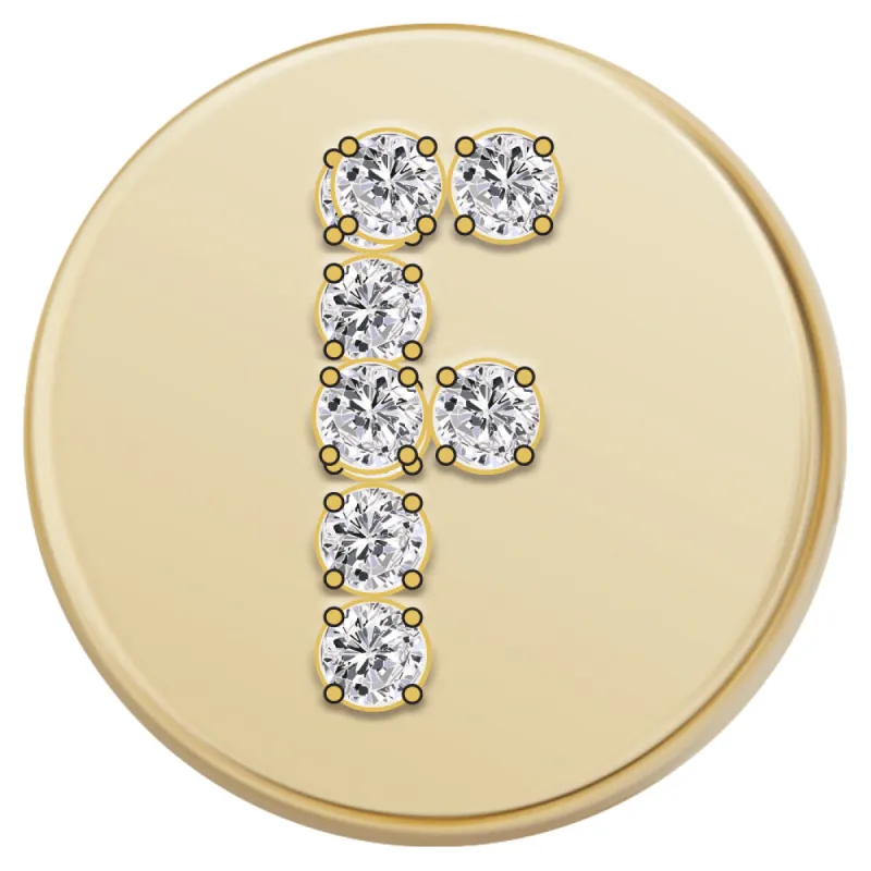 Gold Letter Bead - F sold by BaubleBar