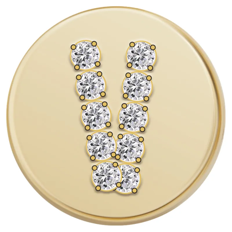 Gold Letter Bead - V sold by BaubleBar