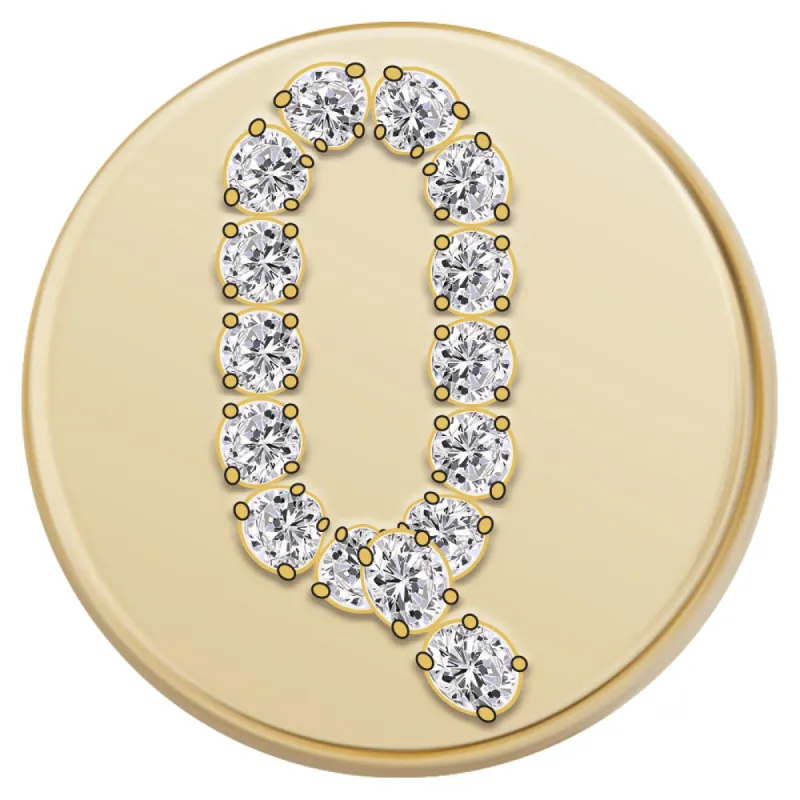 Gold Letter Bead - Q sold by BaubleBar