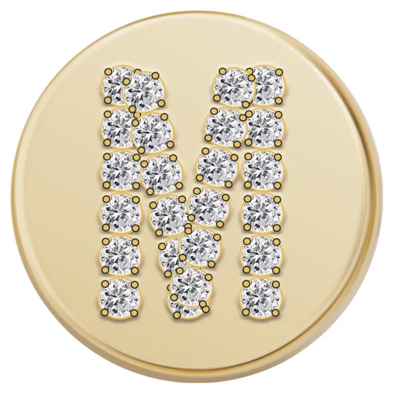 Gold Letter Bead - M sold by BaubleBar