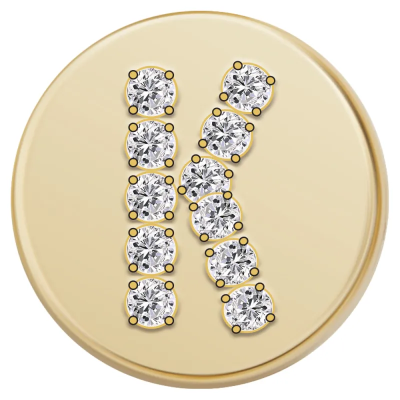 Gold Letter Bead - K sold by BaubleBar