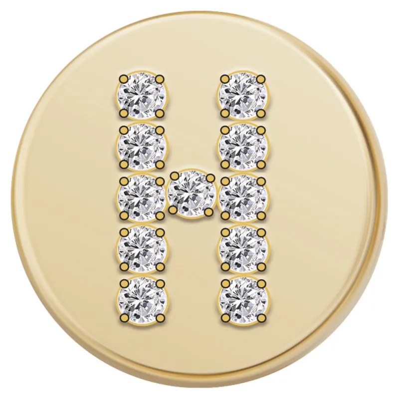 Gold Letter Bead - H sold by BaubleBar