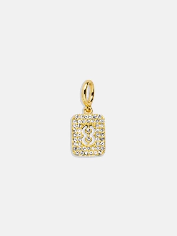 Block Pavé Number Cluster Charm - 8 sold by BaubleBar