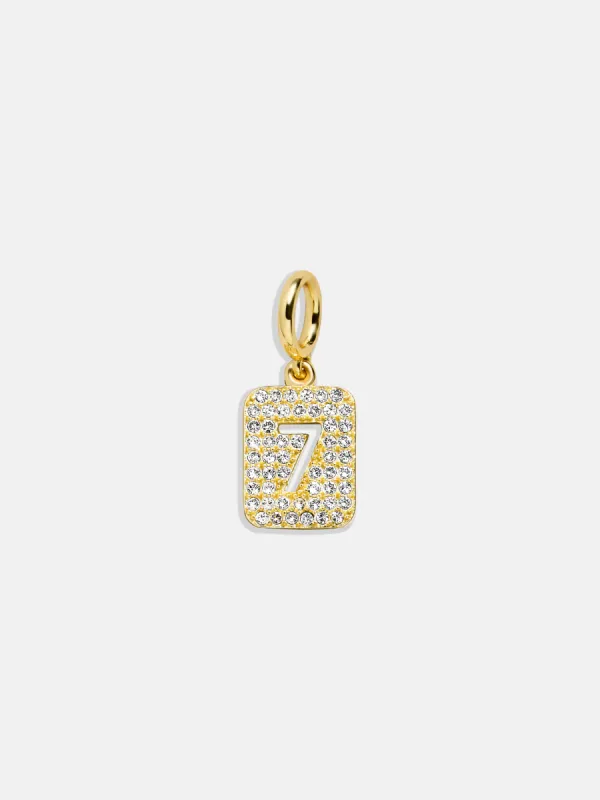 Block Pavé Number Cluster Charm - 7 sold by BaubleBar