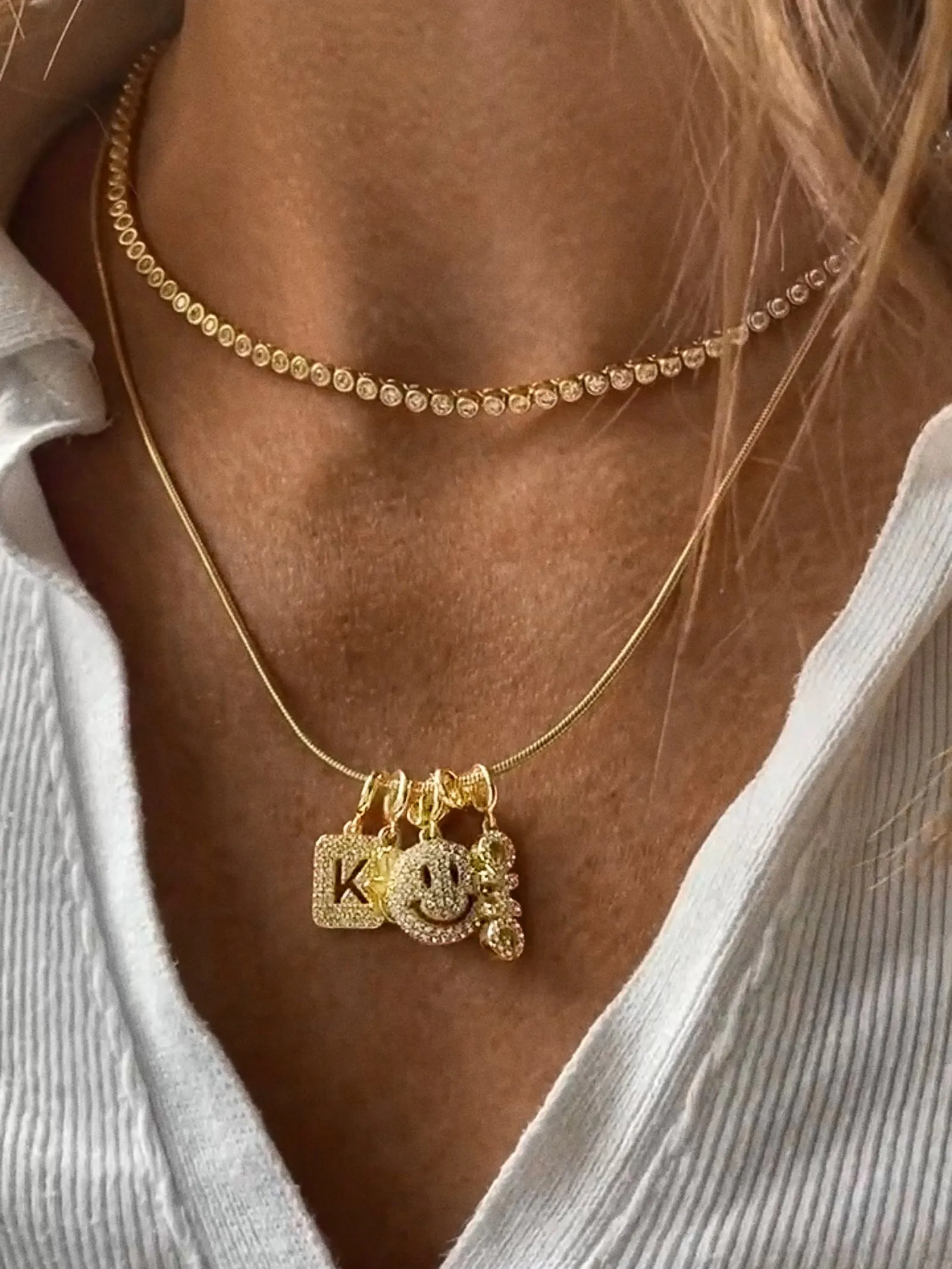 Block Pavé Number Cluster Charm - 6 sold by BaubleBar product image thumbnail 2