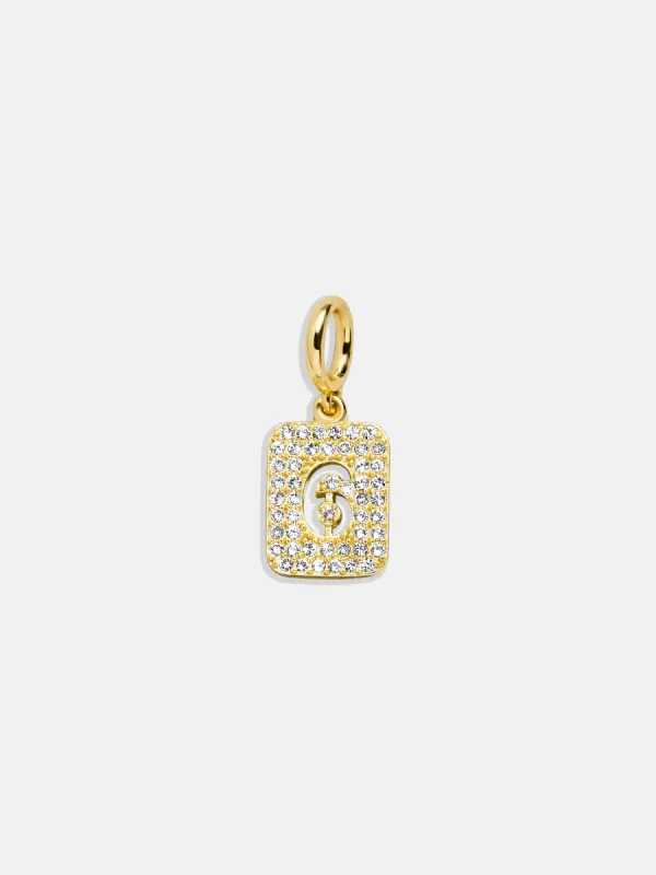 Block Pavé Number Cluster Charm - 6 sold by BaubleBar