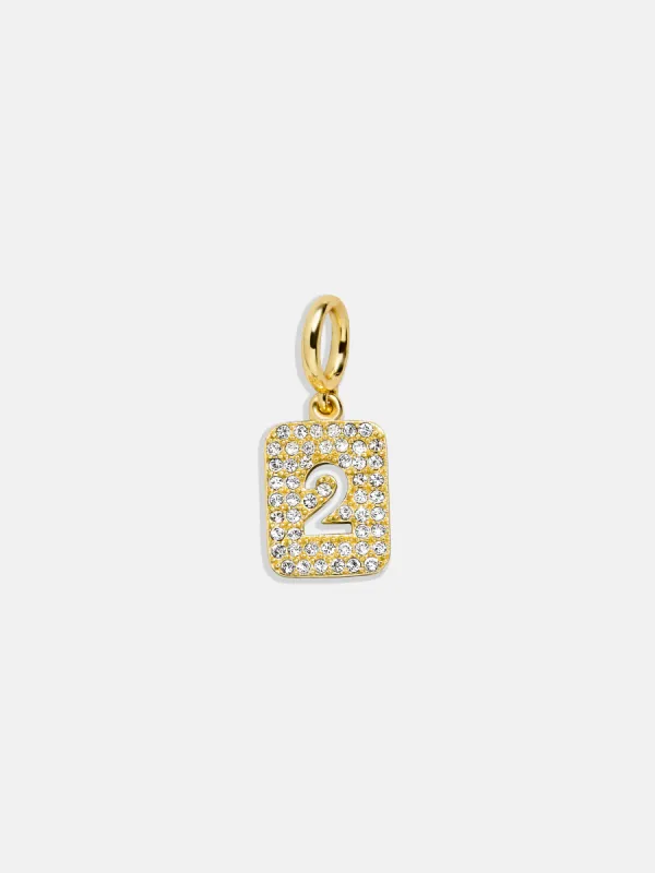 Block Pavé Number Cluster Charm - 2 sold by BaubleBar