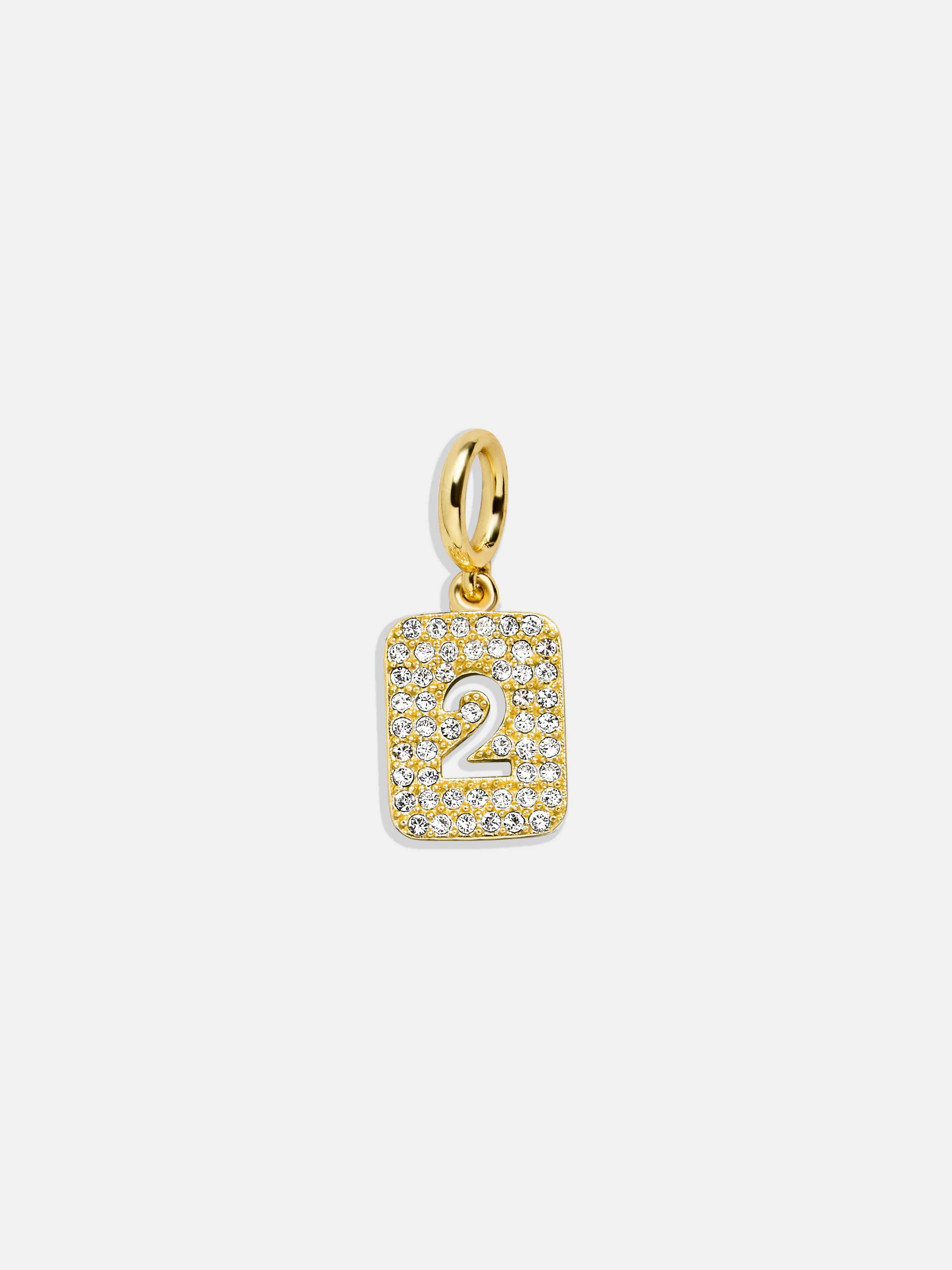 Block Pavé Number Cluster Charm - 2 sold by BaubleBar