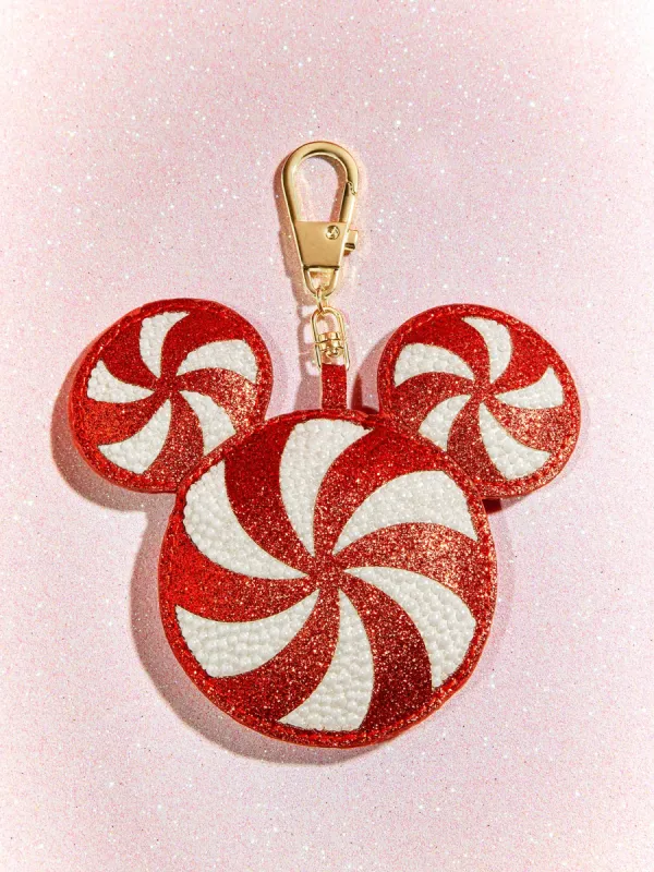 Disney Mickey Mouse Candy Cane Puff Bag Charm - Disney Candy Cane Bag Puff Bag Charm sold by BaubleBar