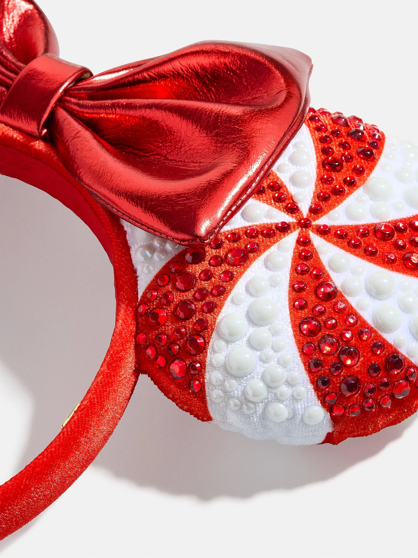 Disney Minnie Mouse Disney Candy Cane Ears Headband - Minnie Mouse Candy Cane Ears Headband sold by BaubleBar product image thumbnail 4