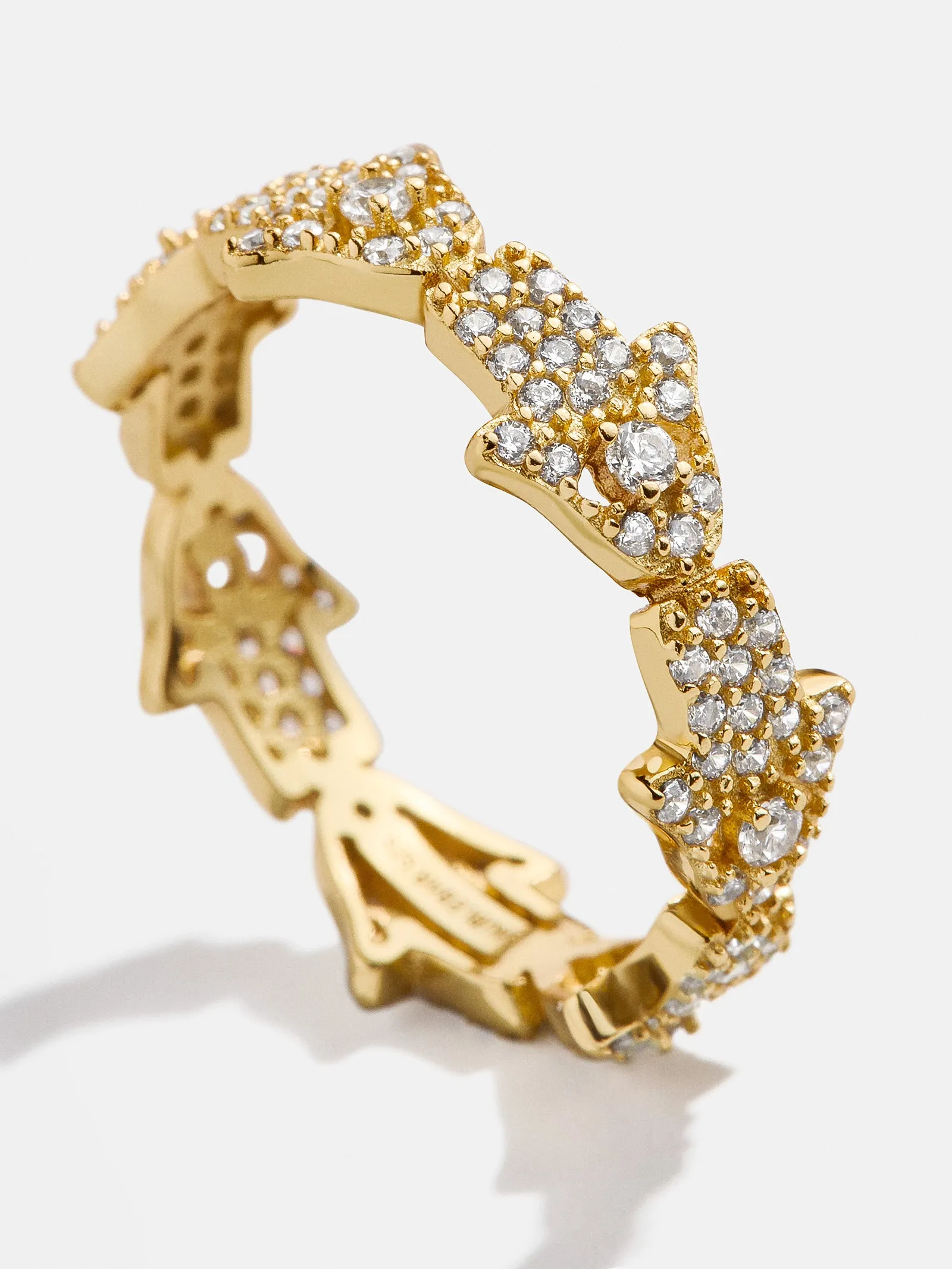 18K Gold Hamsa Pavé Ring - Hamsa sold by BaubleBar product image thumbnail 3