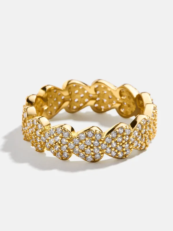 18K Gold Heart Pavé Ring - Heart sold by BaubleBar