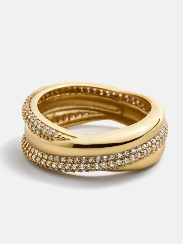 Ramona 18K Gold Ring - Gold/Pavé made by BaubleBar