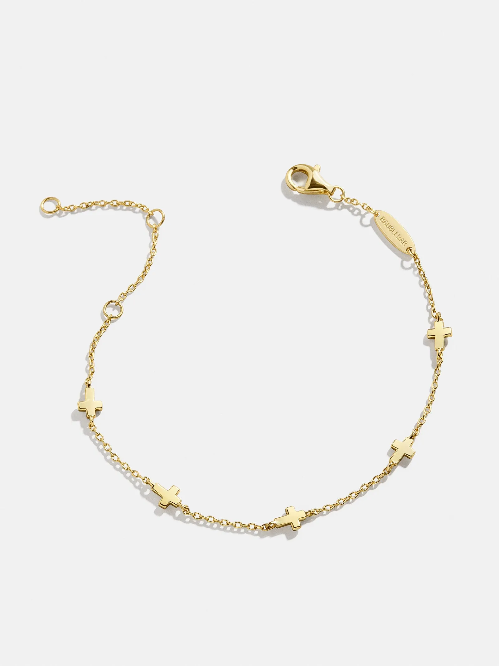 18K Gold Cross Bracelet - Cross sold by BaubleBar product image thumbnail 4