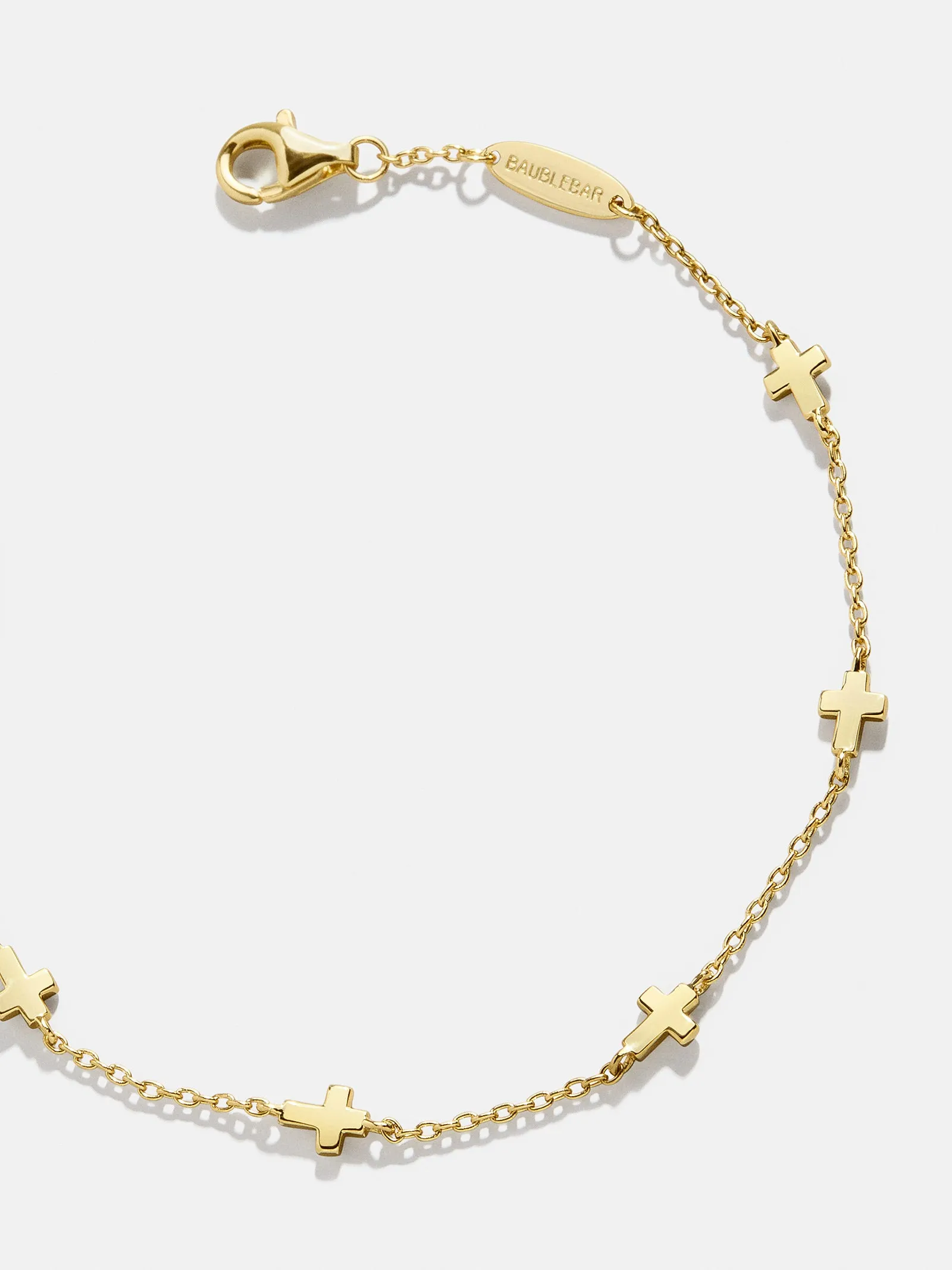 18K Gold Cross Bracelet - Cross sold by BaubleBar product image thumbnail 3