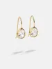 Jovie 18K Gold Bezel Earrings - Gold/Pavé sold by BaubleBar